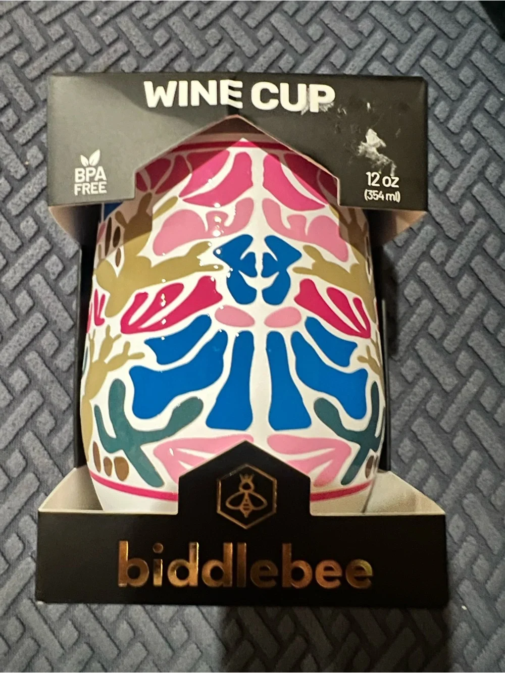 Wine Cup Tumbler 12oz, NEW